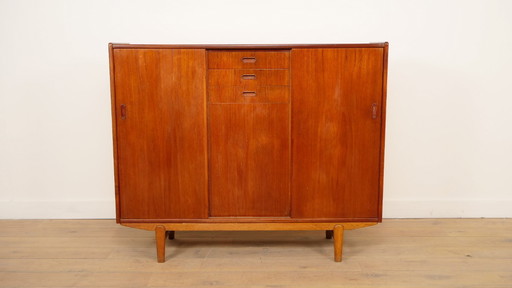 Vintage highboard | Wall cabinet | Teak |