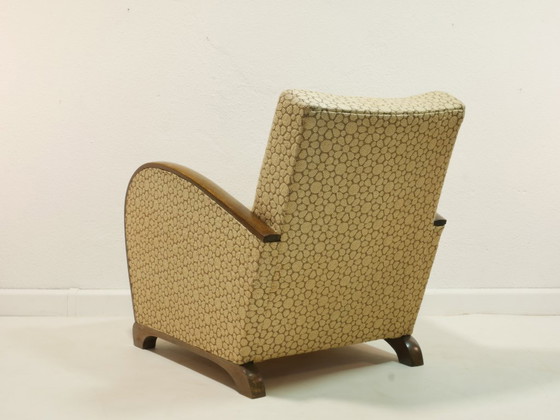 Image 1 of Poltrona vintage, anni '60, modello Mid-Century, rivestimento color crema-marrone, Germania