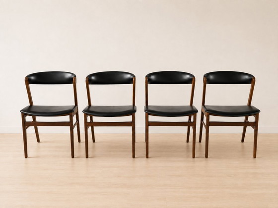 Image 1 of 4 Deense teakhouten stoelen met bijpassende uitschuifbare tafel / jaren 60 / van Sax