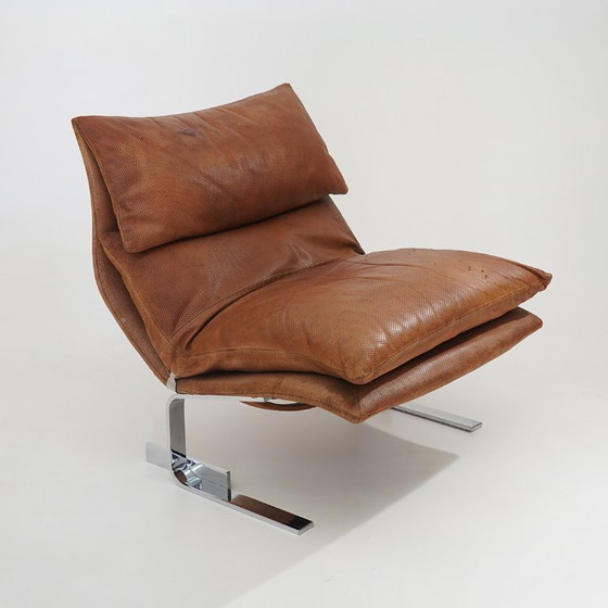 Image 1 of Een paar “Onda” fauteuils van Giovanni Offredi voor Saporiti, jaren 70.