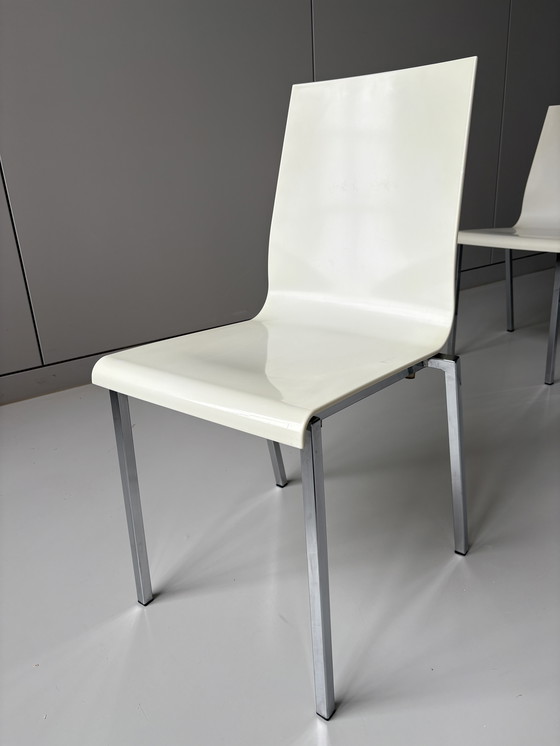 Image 1 of 6 x Pedrali Kuadra 1101 Stühle Weiß Chrom