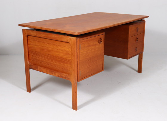 Image 1 of Teakhouten bureau Gv Møbler, Denemarken, jaren 1960