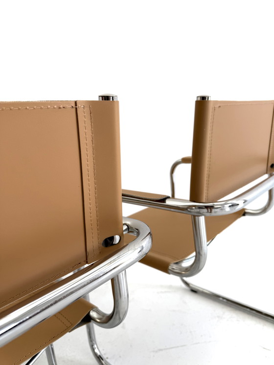 Set van 6 vintage buisframe eetkamerstoelen, Italië ‘80 – Chrome, Plastic (photo 15 of 15)