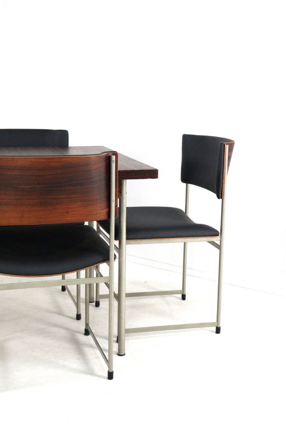 Image 1 of Cees Braakman for Pastoe SM08 dining set table + 6 chairs