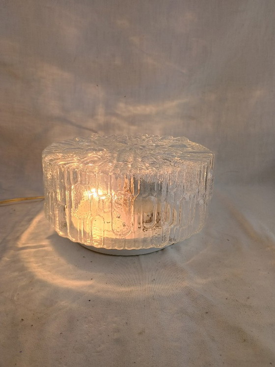 Image 1 of Authentieke Franse plafondlamp uit het midden van de 20e eeuw, inbouwmodel, van PAT ANGEM (jaren 60).