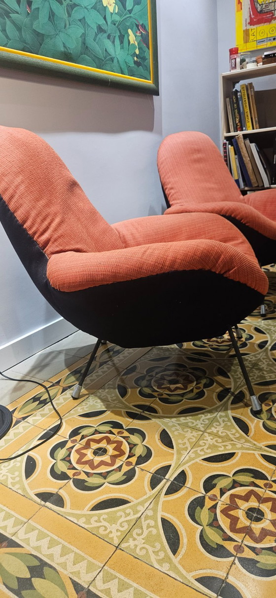Paar Sessel im organischen Mid-Century Design – Textile (photo 2 of 7)