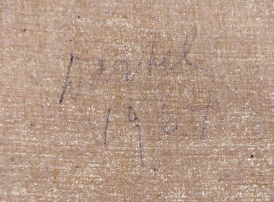 Image 1 of Anton Lutghering Dartel, Composition, huile sur toile, 1964