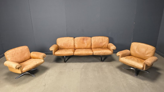 Image 1 of Divano De Sede DS31 in pelle color cognac, anni '70