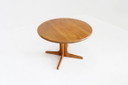 Vintage Deense ronde uitschuifbare eettafel tafel massief teak