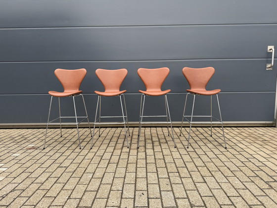 Image 1 of Fritz Hansen series 7 Bar stools Arne Jacobsen NEW!!