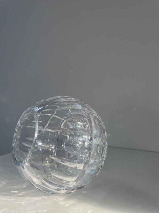 Image 1 of Cut crystal sphere vase