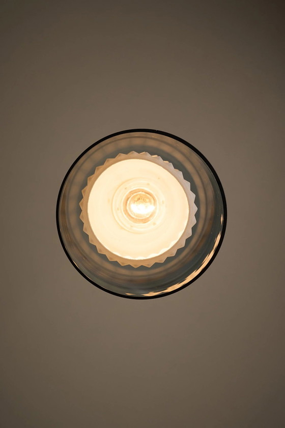 Double Glass Pendant in Blue and Opaline, Europe, 1960s/1970s, Ceiling lights, Vintage (photo 8 of 9)