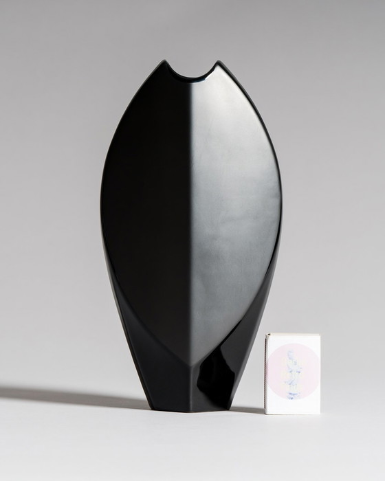 Image 1 of Porcelaine Noire Matt & Glänzend Rosenthal Designer Vase Trio Minimalistischer Chic
