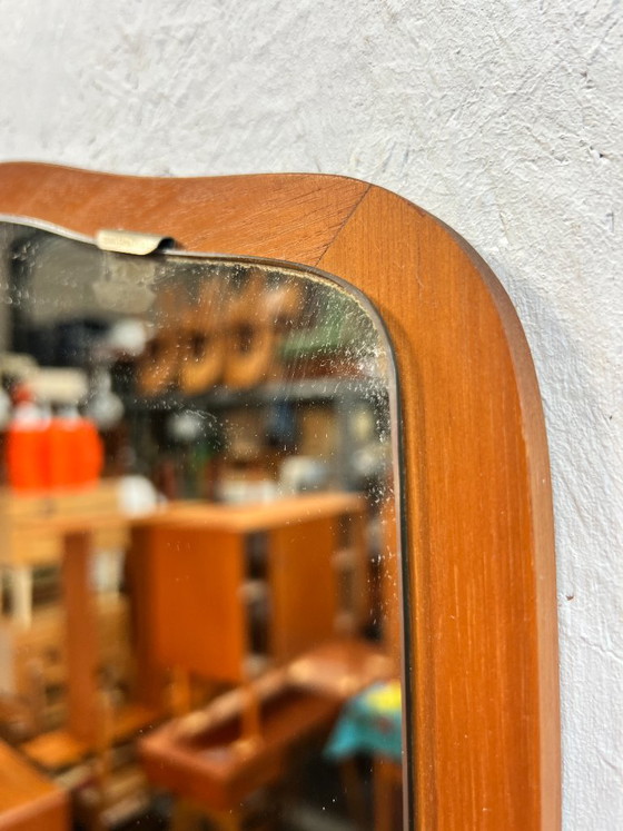 Vintage Rectangular Mirror, Teak, Sweden 1960s – Wood, Glass (photo 7 of 12)