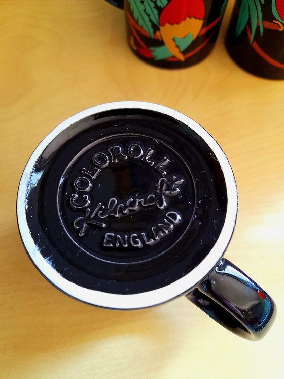 Image 1 of Mugs Klin craft Staffordshire, Coloroll 1980.