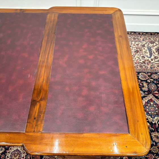 Scrivania inglese classica Partnerdesk in pelle rosso bordeaux – Scrivanie, Leather, Wood (photo 18 of 19)