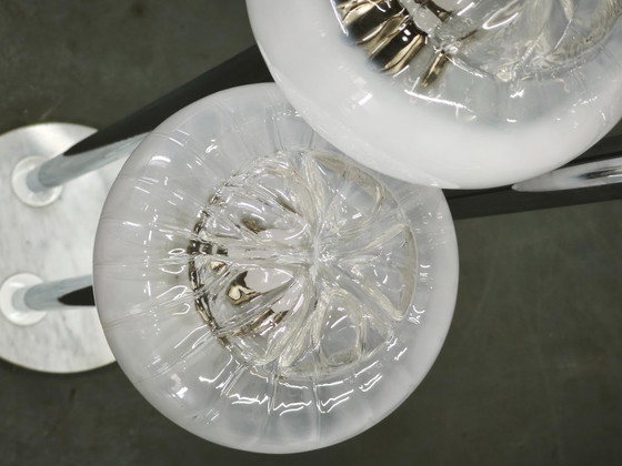 Italienische Stehleuchte aus Murano-Glas, Chrom und Marmor, dreiflammig, 1970er Jahre – Stehleuchten, Marble (photo 9 of 15)