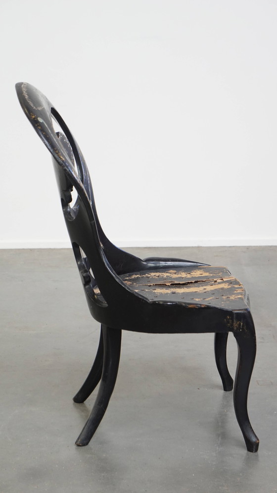 Image 1 of Antique 19th Century English Mother of Pearl Chair