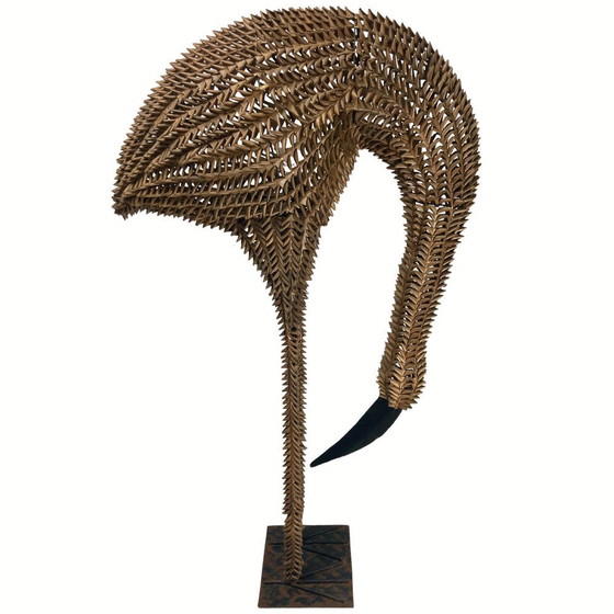 Image 1 of Lampe oiseau en bambou et rotin, 1960S