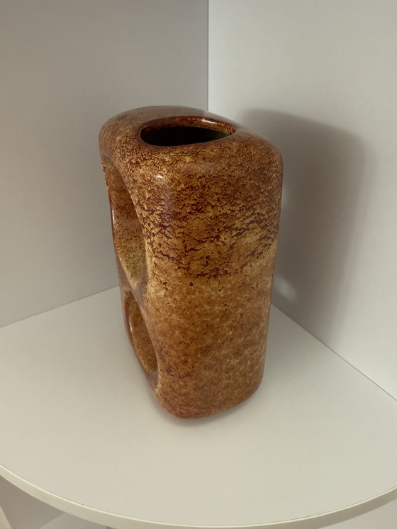 Image 1 of Jarrón de cerámica italiano icónico de mediados de siglo Bertoncello con agujeros