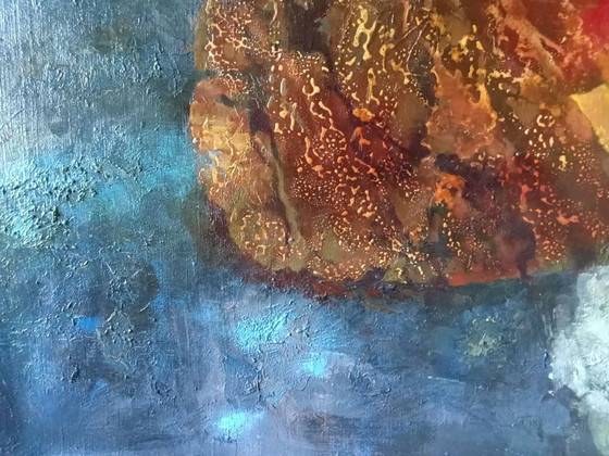 Original Oil Painting Abstract Expressionism Symbolism Autumn Leaves Two – Paintings & Drawings, Canvas (photo 7 of 9)