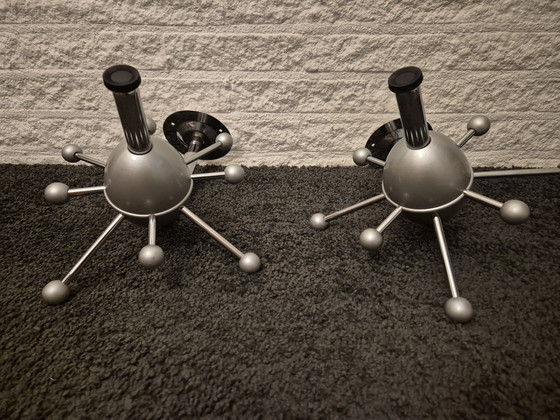 Image 1 of Spoetnik,sputnik kapstok, metallic, zilver-grijs