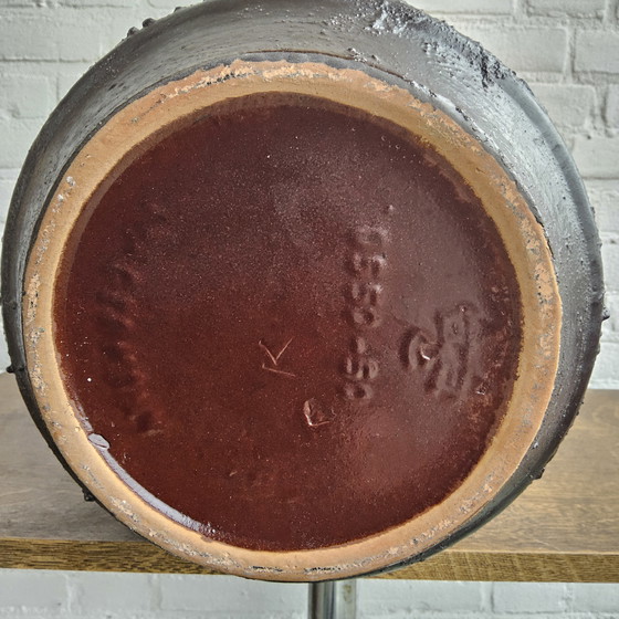 Image 1 of XXL West Germany Floor Vase Carstens Tonnieshof Fat Lava / West Germany Ceramic Vase Extra Large
