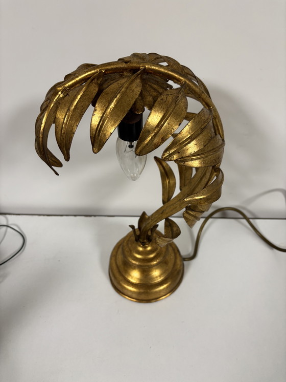 Image 1 of Hollywood Regency gilded table lamp in the style of Hans Kögl, Germany, 1970s