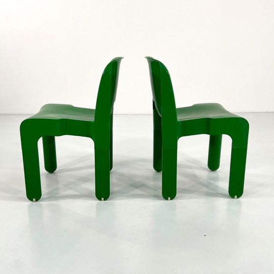 Image 1 of Sedia Universale modello 4868 verde di Joe Colombo per Kartell, anni '70