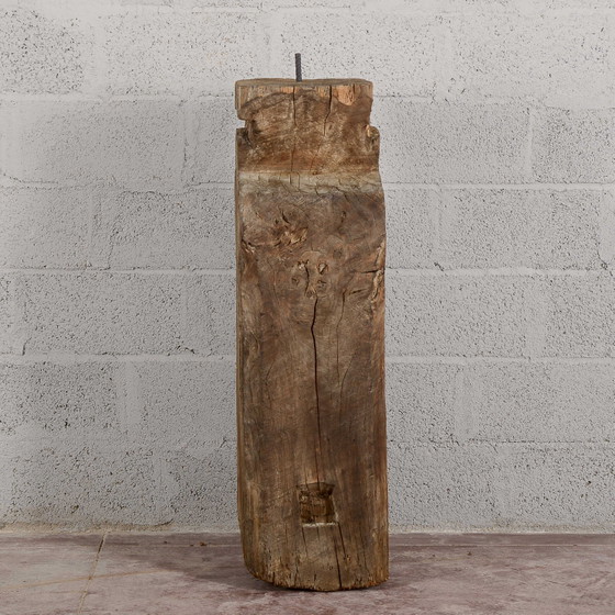 Base de Estatua Columnas Pedestal con Viga Decorativa – Hierro, Rustic (photo 9 of 14)