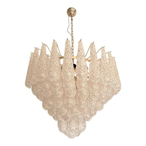 Riesiger italienischer „Conchiglie“-Kronleuchter aus Muranoglas in Gold