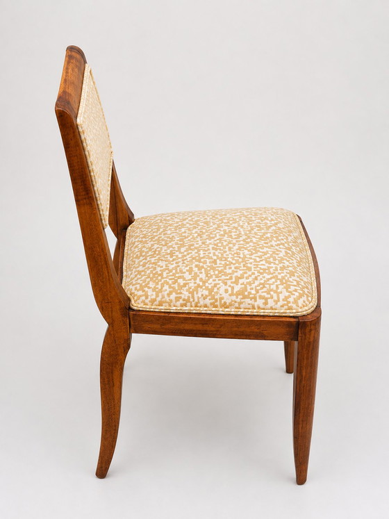 Sekretärstuhl im Art-Deco-Stil / Bürostuhl – um 1930 – Chaise Art-Deco, Bürostühle, Wood, Cotton (photo 5 of 7)