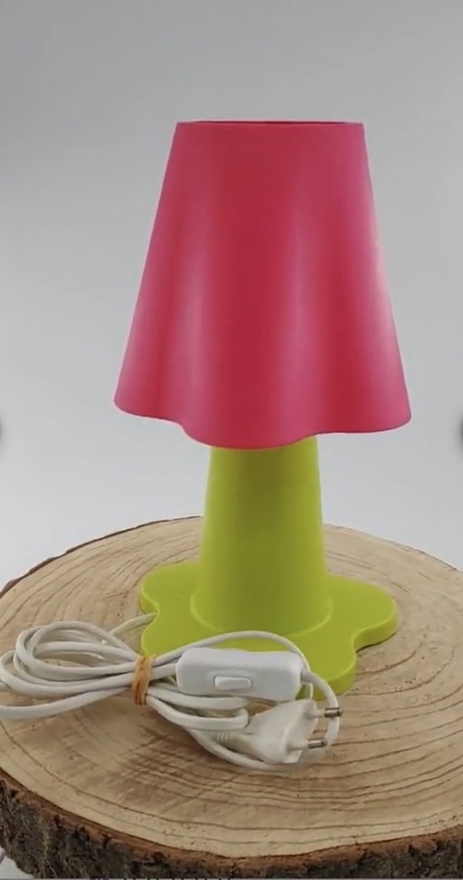 Lampada da tavolo vintage Ikea Mammut rosa, anni '90