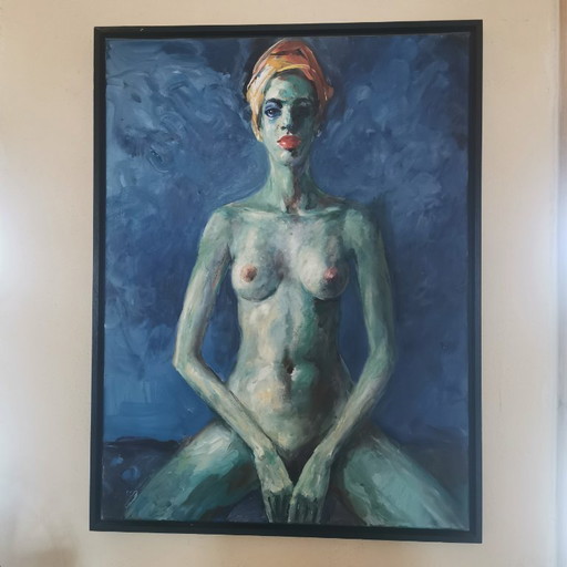 Female portrait by Werner Petzold (1940-2023), Leipzig School
