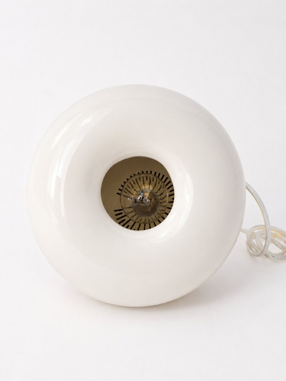 Image 1 of Oranje Europhon radiolamp uit 1970 van Adriano Rampoldi - icoon uit het ruimtetijdperk