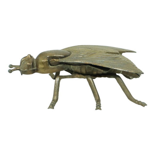 Vintage Copper Plated Fly Ashtray Sculpture