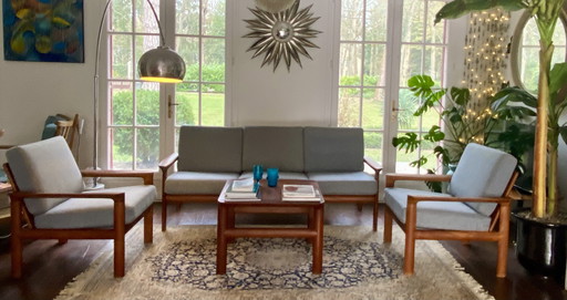 Salotto scandinavo in teak massello – Komfort, Danimarca, anni '60