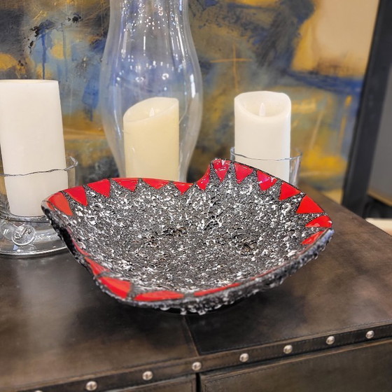 Image 1 of Volcanic centerpiece, Vallauris ceramics, Marius Musarra, Mabyjo's, 60's - France