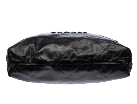 Image 1 of Borsa CHANEL Chanel 22 in cuoio nero - 103377