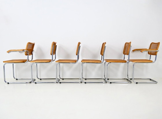 Sedie da pranzo modello B32 di Marcel Breuer, set da 6 – Rattan, Wood (photo 6 of 11)