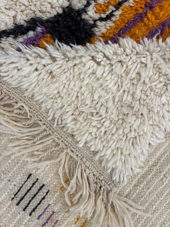 Image 1 of Moroccan Rug Handmade Wool Rug Beni Mrirt Berber Rug Abstract Modern Rug Luxury Designer Rug Artistic Statement Rug