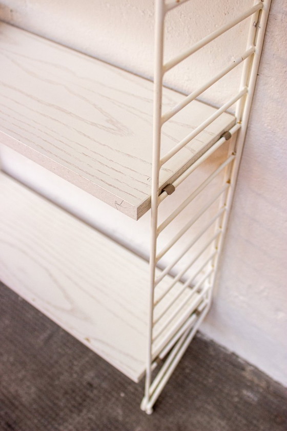 Image 1 of Original Nisse String shelf, vintage mid-century white highboard