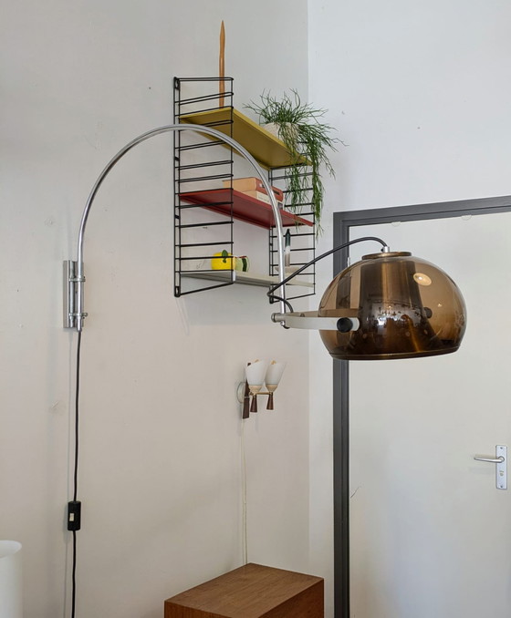 Image 1 of Vintage, Dijkstra verstelbare wandlamp, booglamp 
