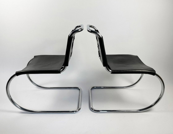 Image 1 of Set of 6 MR10 Dining Chairs — Ludwig Mies van der Rohe, attr. Knoll, c. 1970s