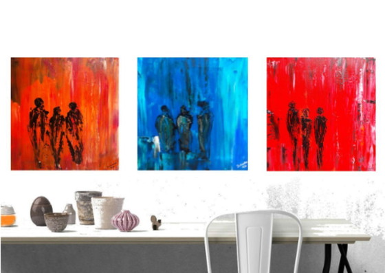 Image 1 of Abstract triptych