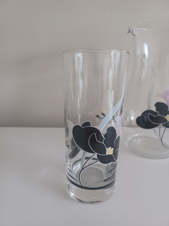 Image 1 of Luminarc "Anaïs" Carafe Set - An icon of 1980s glass design