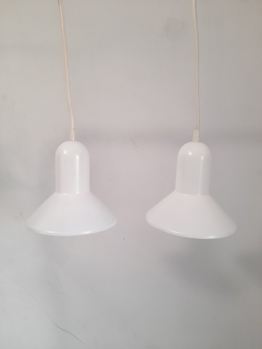 Coppia di lampade a sospensione Claus Bonderup degli anni '80 di Danish Confetti