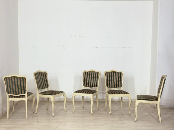 Image 1 of 5 sedie Chippendale antiche, circa 1920 | Sedie da pranzo in stile barocco