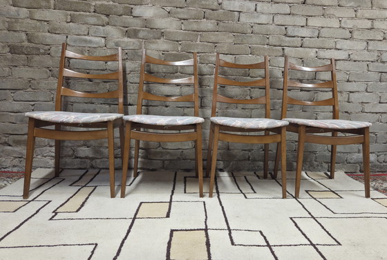 Image 1 of Set of 4 Vintage Welzel Chairs, Scandinavian Style, 1970s