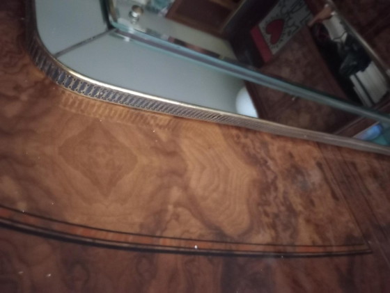 Image 1 of Hollywood Regency" bevelled wall mirror 